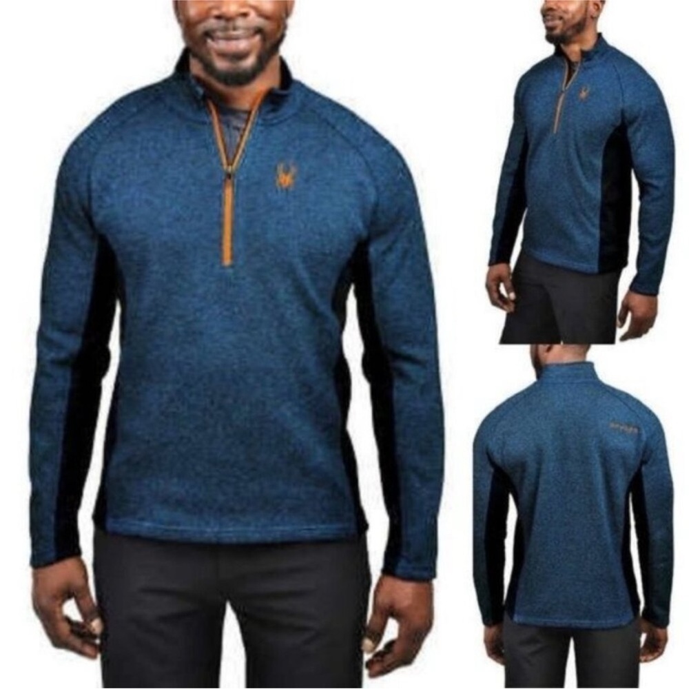 Spyder Men's Outbound Half Zip Stryke Sweater
Jacket Size XXL Blue & Orange